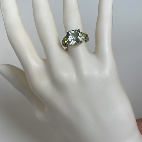 NWT Mint Quartz/Peridot Sterling Silver Ring - Picture 8 of 11